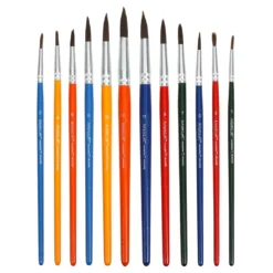 Cheapest ✔️ Necessities™ Synthetic Watercolor Round 12 Piece Brush Set by Artist's Loft® by Artists Loft ⌛
