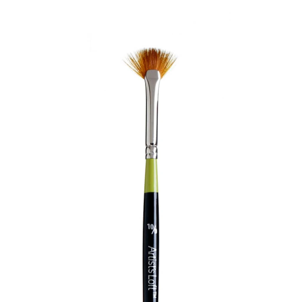 Brand new 🤩 Vienna Golden Taklon Fan Brush by Artist's Loft™ by Artists Loft ✔️
