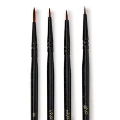 Cheap ⭐ Necessities™ Brown Synthetic Round Watercolor 4 Piece Brush Set by Artist's Loft® by Artists Loft 👍