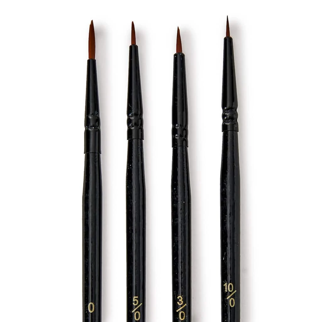 Cheap ⭐ Necessities™ Brown Synthetic Round Watercolor 4 Piece Brush Set by Artist's Loft® by Artists Loft 👍