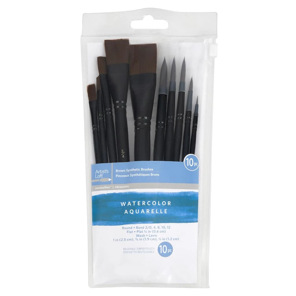 Best reviews of 🎁 Necessities™ Synthetic 10 Piece Brush Set by Artist's Loft® by Artists Loft ✔️ - Image 3