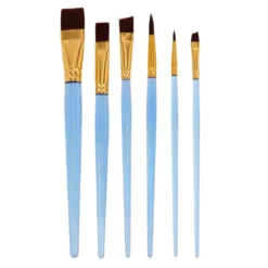 Wholesale 🎁 12 Packs: 6 ct. (72 total) Necessities™ Brown Synthetic Acrylic Brush Set by Artist's Loft™ by Artists Loft ❤️
