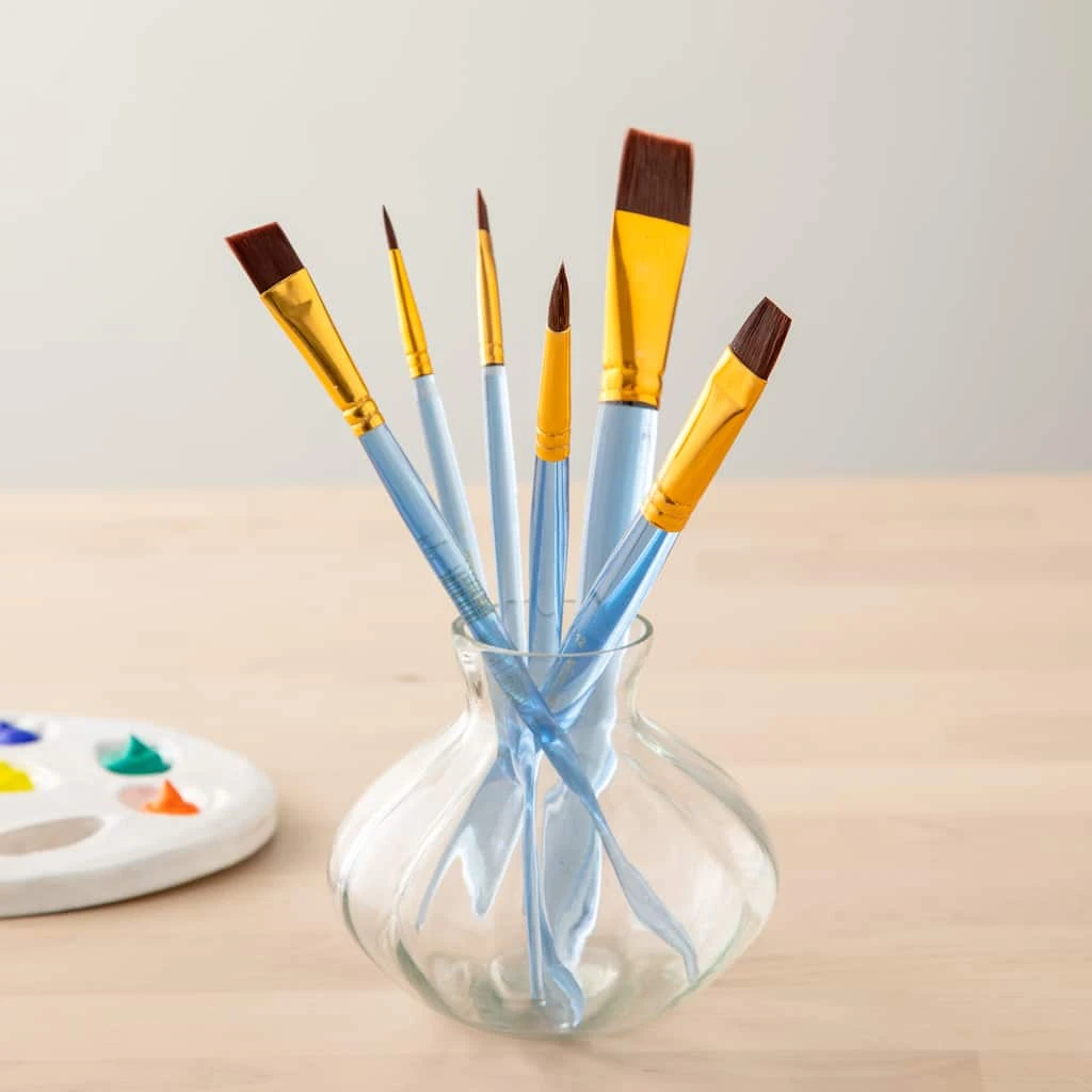 Best Sale π Necessities™ Brown Synthetic Acrylic Brush Set by Artist's Loft™ by Artists Loft π₯ - Image 2