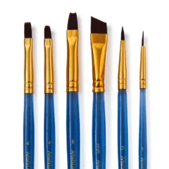 Best deal 🛒 Small Brown Synthetic Acrylic 6 Piece Brush Combo by Artist's Loft® Necessities™ by Artists Loft ⭐