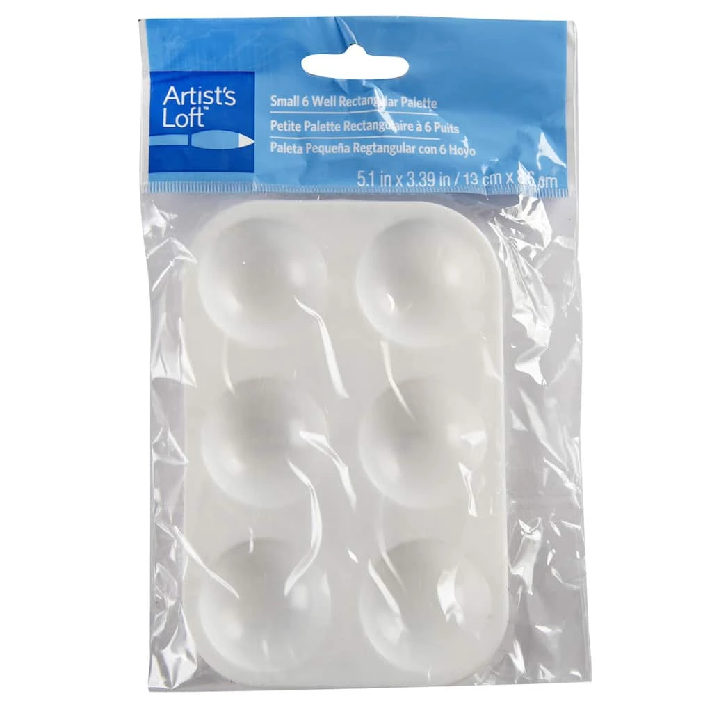 Best deal 🥰 24 Pack: Small 6 Well Rectangular Palette by Artist's Loft™ by Artists Loft 👍 - Image 3