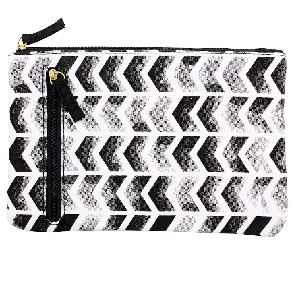 Cheapest ✔️ 6 Pack: Chevron Canvas Pencil Pouch by Artist's Loft® by Artists Loft ✔️