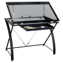 Cheapest ๐ฅฐ Contemporary Glass Top Drafting Table by Artist's Loft™ by Artists Loft ๐ฅฐ