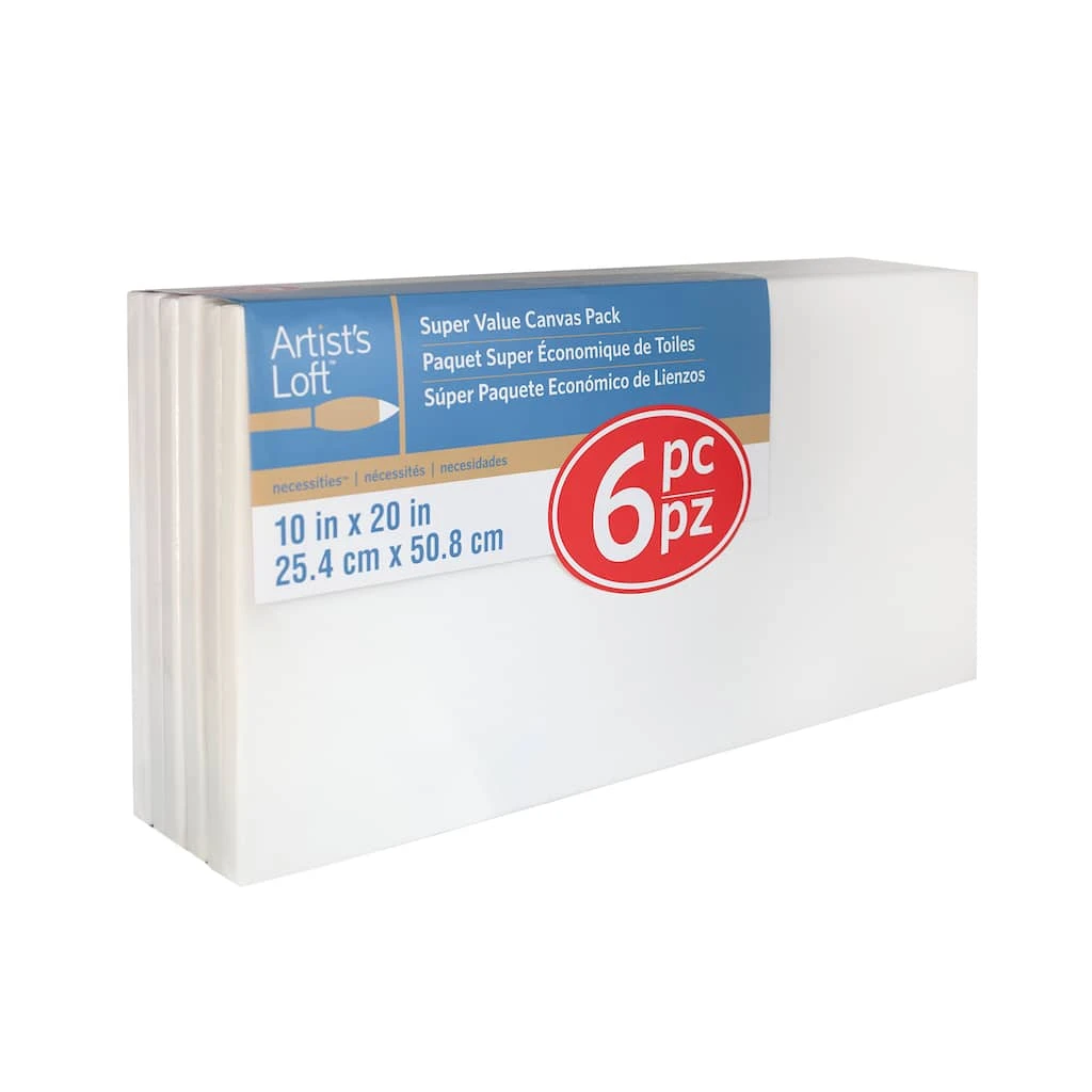 Discount ๐ฅฐ 6 Pack 10" x 20" Super Value Canvas Pack by Artist's Loft™ Necessities™ by Artists Loft โ๏ธ - Image 4