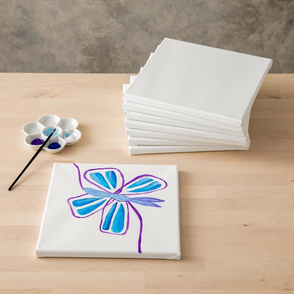 Hot Sale ✨ 8 Pack 10" x 10" Super Value Canvas by Artist's Loft™ Necessities™ by Artists Loft 🥰 - Image 2