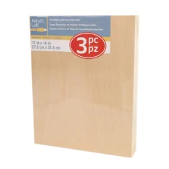 Best Sale 👏 6 Packs: 3 ct. (18 total) 11" x 14" Cradled Wood Painting Panels by Artist's Loft™ by Artists Loft 😉