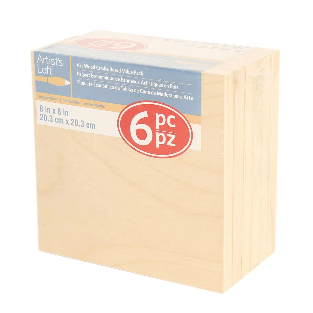 Wholesale 💯 6 Packs: 6 ct. (36 total) 8" x 8" Cradled Wood Painting Panels by Artist's Loft™ by Artists Loft 🌟 - Image 6