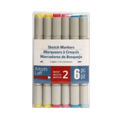 Best Pirce 😉 6 Packs: 6 ct. (36 total) Bright Primaries Sketch Markers by Artist's Loft™ by Artists Loft 🔥