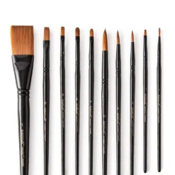 New 🛒 Necessities™ Brown Synthetic Watercolor Brushes By Artist's Loft™ by Artists Loft ❤️