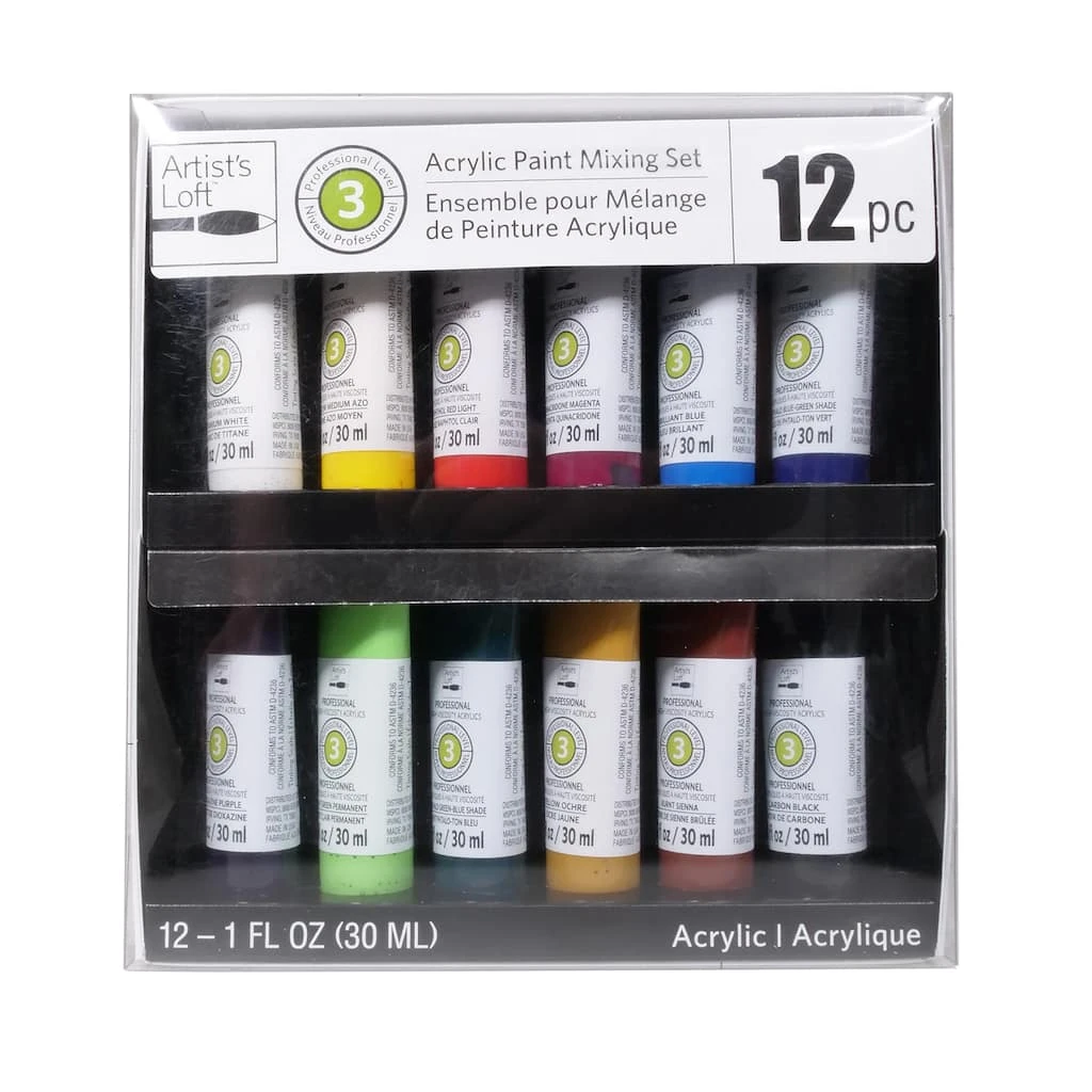 Hot Sale ๐ Level 3 Acrylic Paint Mixing Set by Artist's Loft® 12ct. by Artists Loft ๐ฅฐ