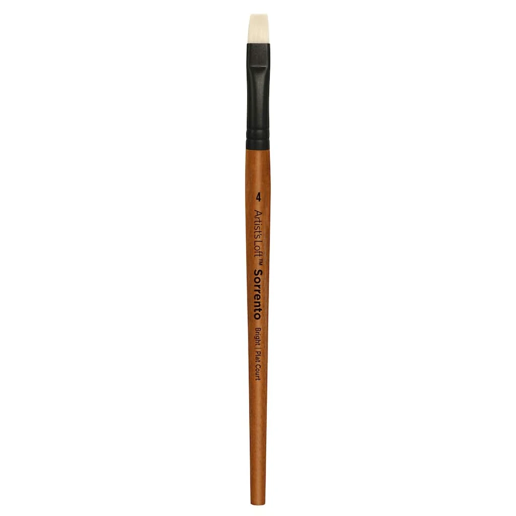 Coupon 😀 Level 1 Oil Short Handle Bright Brush by Artist's Loft™ by Artists Loft 😉 - Image 4