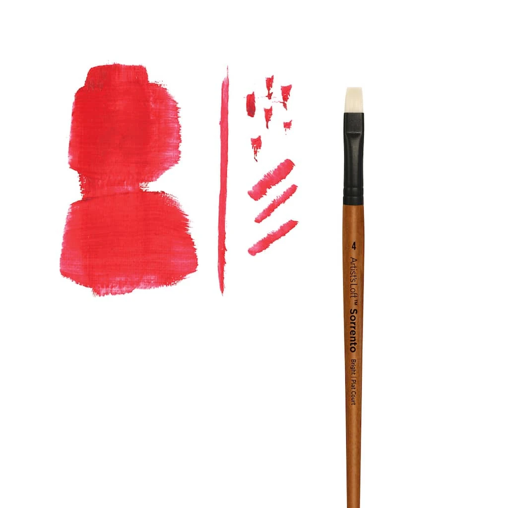 Coupon 😀 Level 1 Oil Short Handle Bright Brush by Artist's Loft™ by Artists Loft 😉 - Image 3