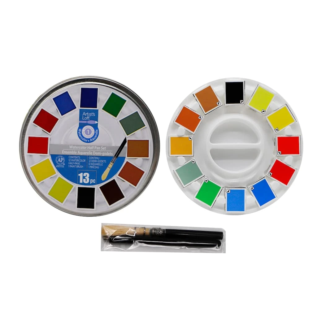 Buy ✨ Watercolor Half-Pan Set by Artist's Loft™ by Artists Loft ⭐