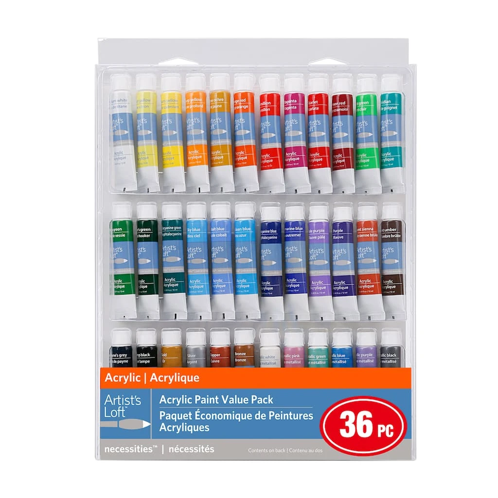 Budget 😉 36 Color Acrylic Paint Value Pack by Artist's Loft™ Necessities™ by Artists Loft ✨