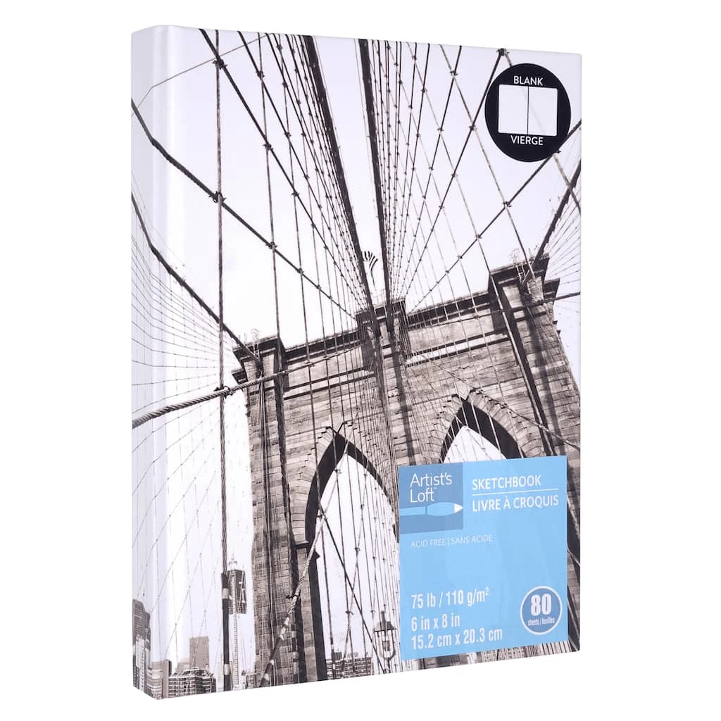Deals ✨ Brooklyn Bridge Hardcover Sketchbook by Artist's Loft®, 6" x 8" by Artists Loft 🔥