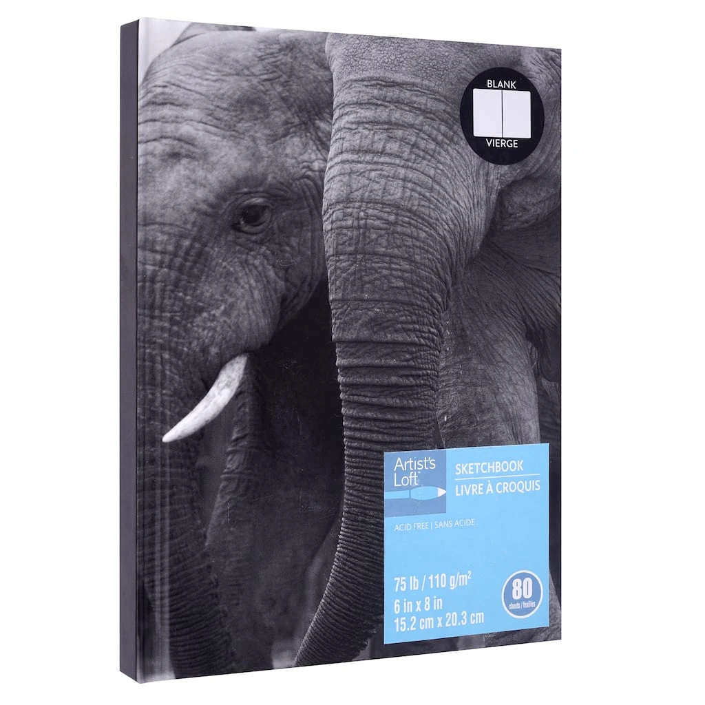 Coupon ๐ Elephant Hardcover Sketchbook by Artist's Loft®, 6" x 8" by Artists Loft ๐ฏ