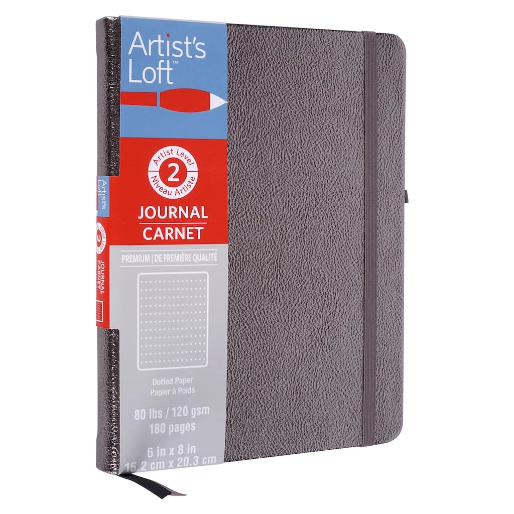 Promo ⌛ 12 Pack: Metallic Gray Premium Hardcover Dot Journal by Artist's Loft™, 6" x 8" by Artists Loft 😉