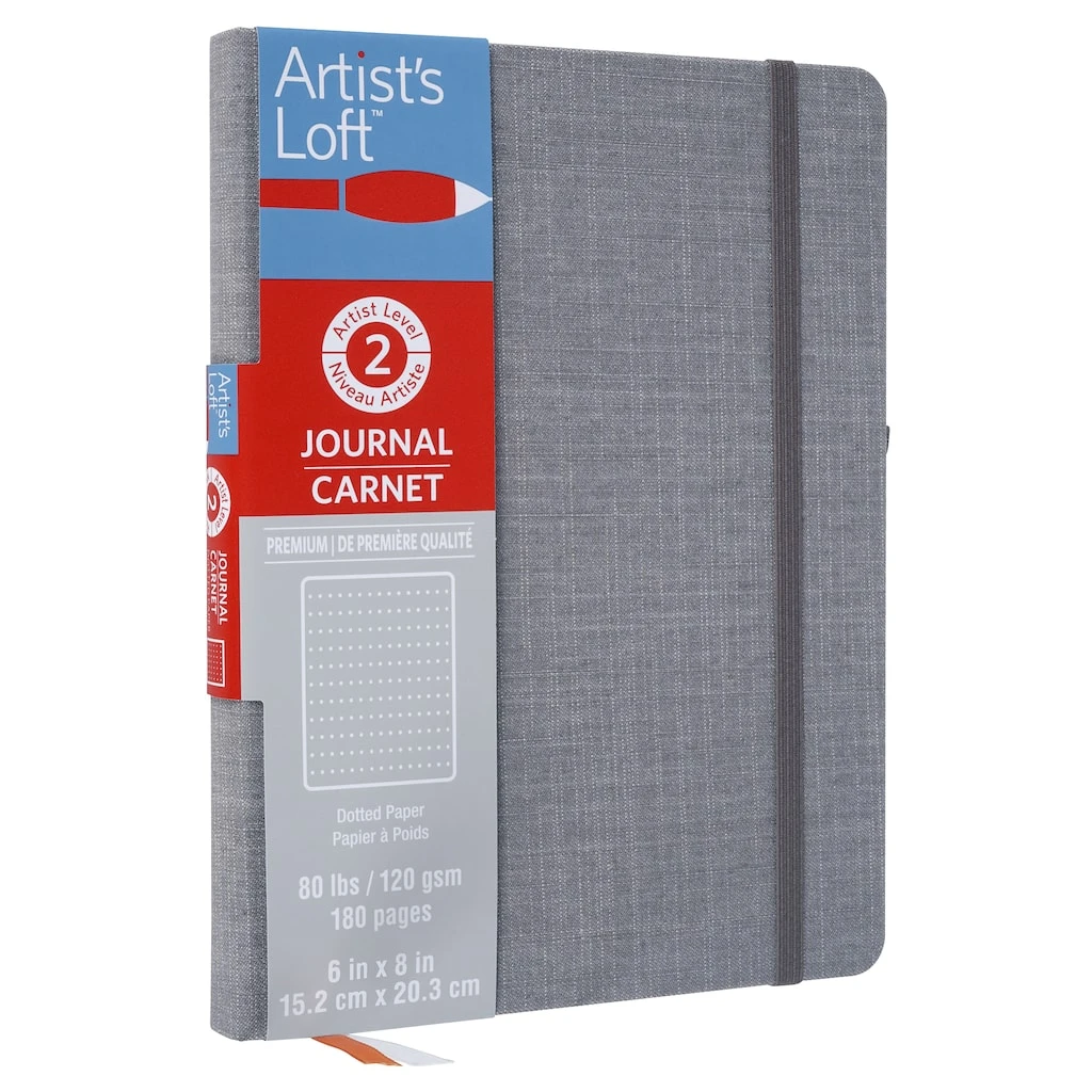 Best deal ๐งจ 12 Pack: Gray Fabric Hardcover Dot Journal by Artist's Loft™, 6" x 8" by Artists Loft โ