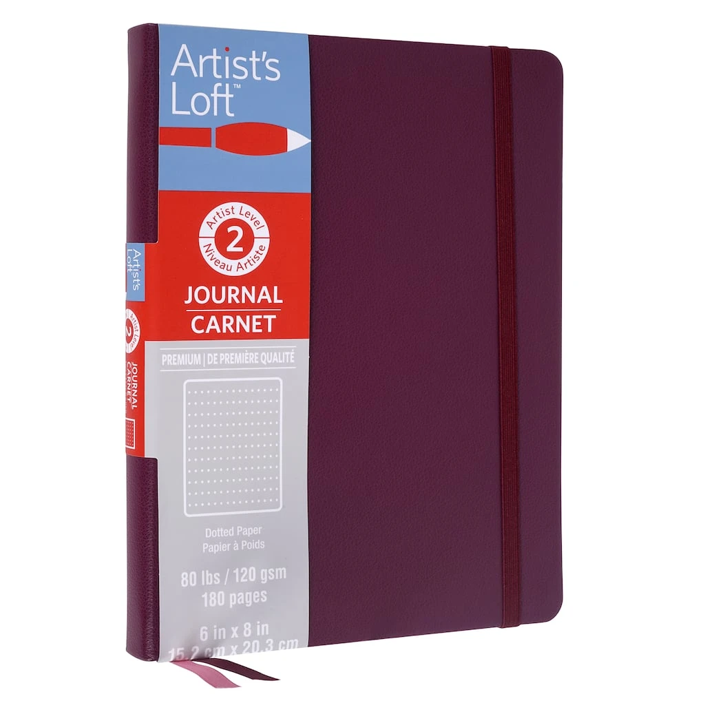 Cheap ✔️ Wine Premium Hardcover Dot Journal, 6" x 8" by Artist's Loft™ by Artists Loft 😉