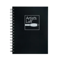 Coupon ⭐ Black Hardcover Mixed Media Book by Artist's Loft™, 5.5" x 8.5" by Artists Loft 🥰