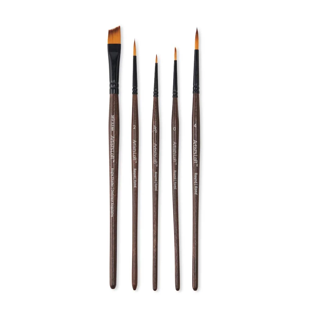 Best deal โ๏ธ Golden Synthetic Acrylic 5 Piece Brush Set by Artist's Loft™ by Artists Loft ๐งจ