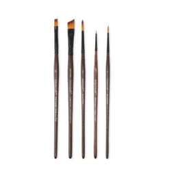 Cheapest 🧨 Golden Synthetic Acrylic 5 Piece Brush Set by Artist's Loft™ by Artists Loft ❤️