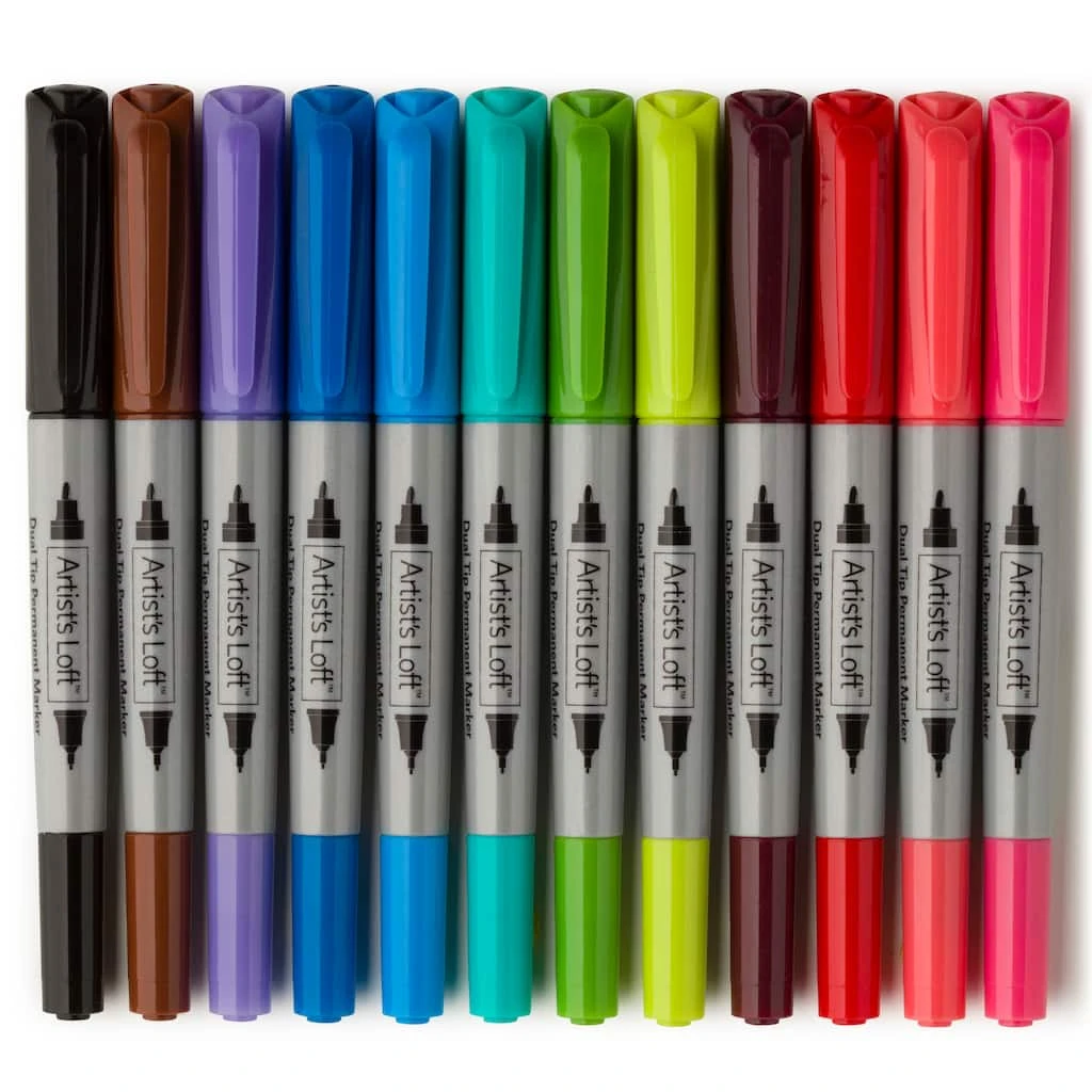 Best Sale ❤️ 6 Pack: 24 ct. (144 total) Dual Tip Permanent Markers by Artist's Loft™ by Artists Loft ❤️ - Image 5