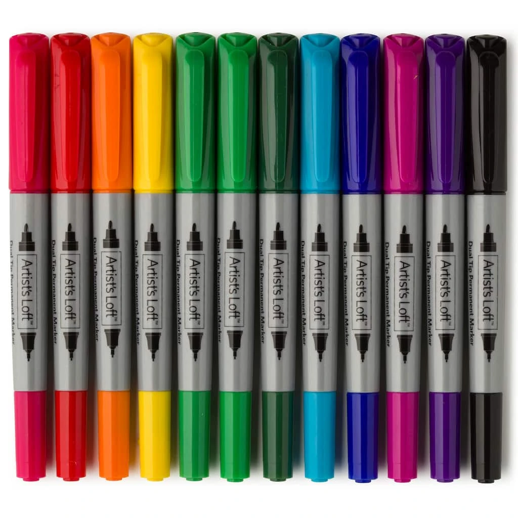 Best Sale ❤️ 6 Pack: 24 ct. (144 total) Dual Tip Permanent Markers by Artist's Loft™ by Artists Loft ❤️ - Image 6