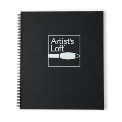 Budget 🛒 Black Hard Cover Drawing Pad by Artist's Loft™, 8.5" x 11" by Artists Loft 🛒