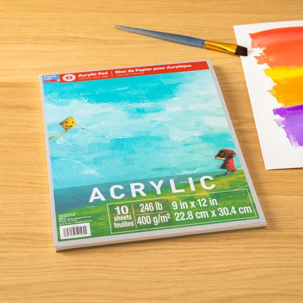 Buy 👏 15 Pack: Acrylic Paper Pad by Artist's Loft™, 9" x 12" by Artists Loft ⌛ - Image 2