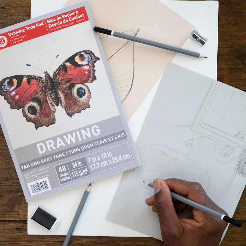 Budget ๐ Tan & Gray Tone Drawing Pad by Artist's Loft™ by Artists Loft ๐ - Image 2