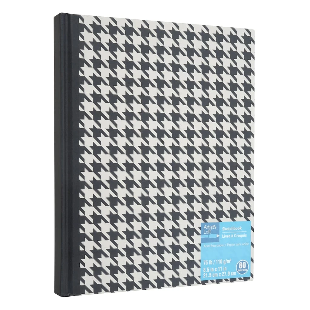 Promo 👏 Houndstooth Sketchbook by Artist's Loft™, 8.5" x 11" by Artists Loft ⭐