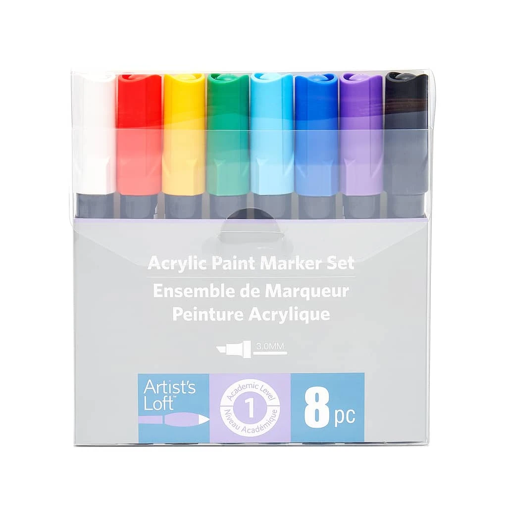 Budget ⭐ Chisel Tip 8 Color Paint Marker Set by Artist's Loft™ by Artists Loft ❤️