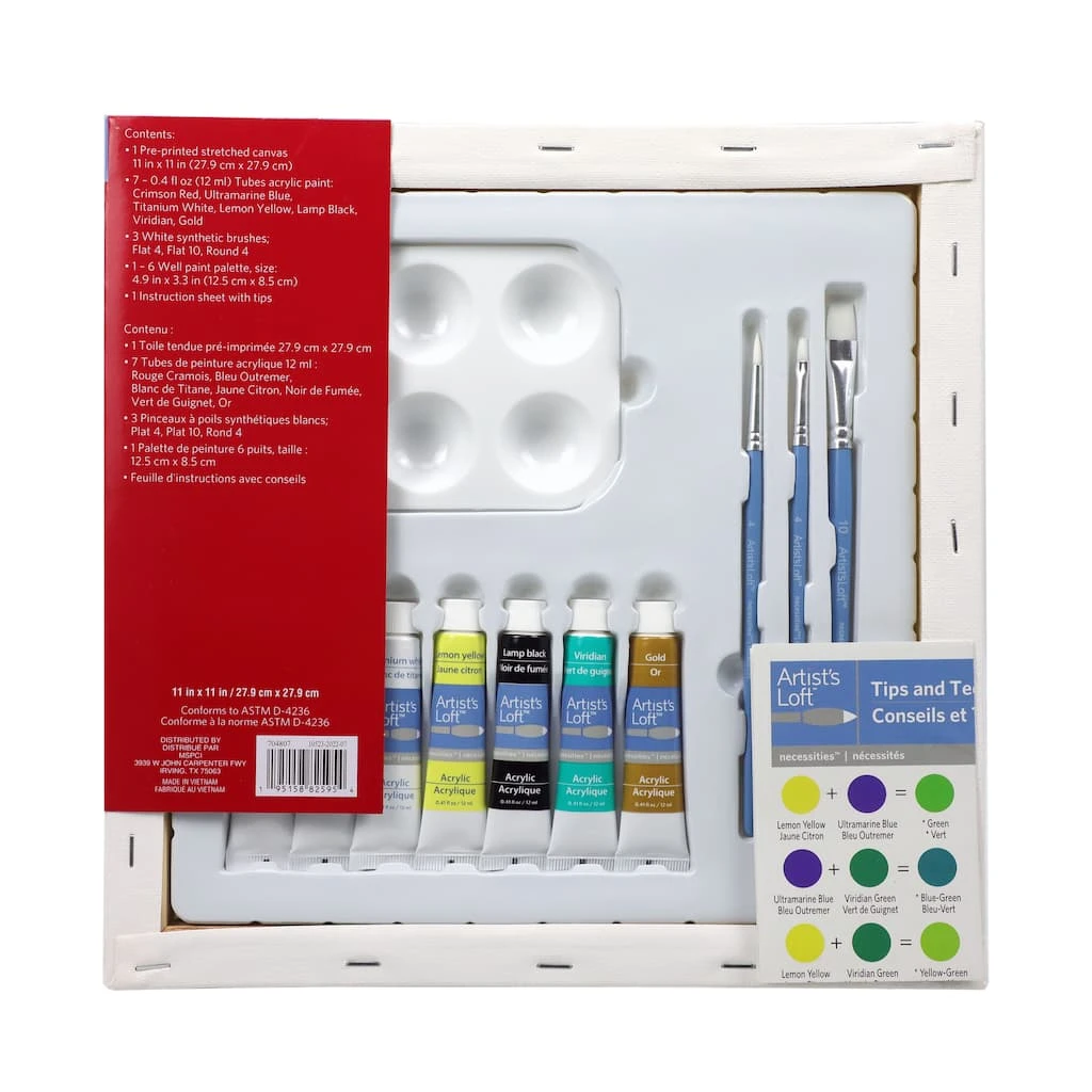 Flash Sale 😉 Dogs in Red Truck Canvas Painting Kit by Artist's Loft™ Necessities™ by Artists Loft ⌛ - Image 4