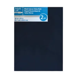 Discount 🔥 2 Pack Black Canvas Value Pack by Artist's Loft® Necessities™ by Artists Loft 👍