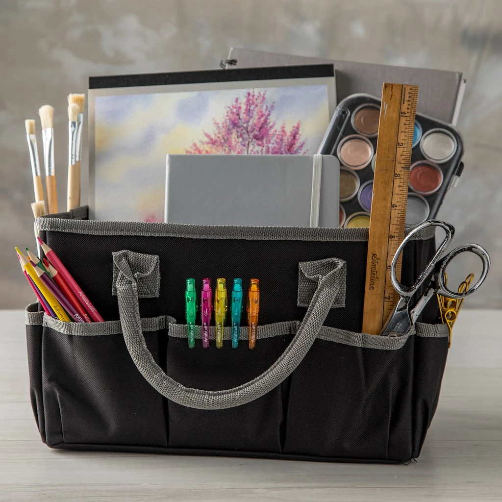 Cheap 🥰 9 Pack: Black Tote Bag by Artist's Loft™ Fundamentals by Artists Loft ⌛ - Image 2