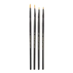 Buy ❤️ 12 Packs: 4 ct. (48 total) Necessities™ Small Golden Synthetic Acrylic Round Brush Set by Artist's Loft™ by Artists Loft 👍