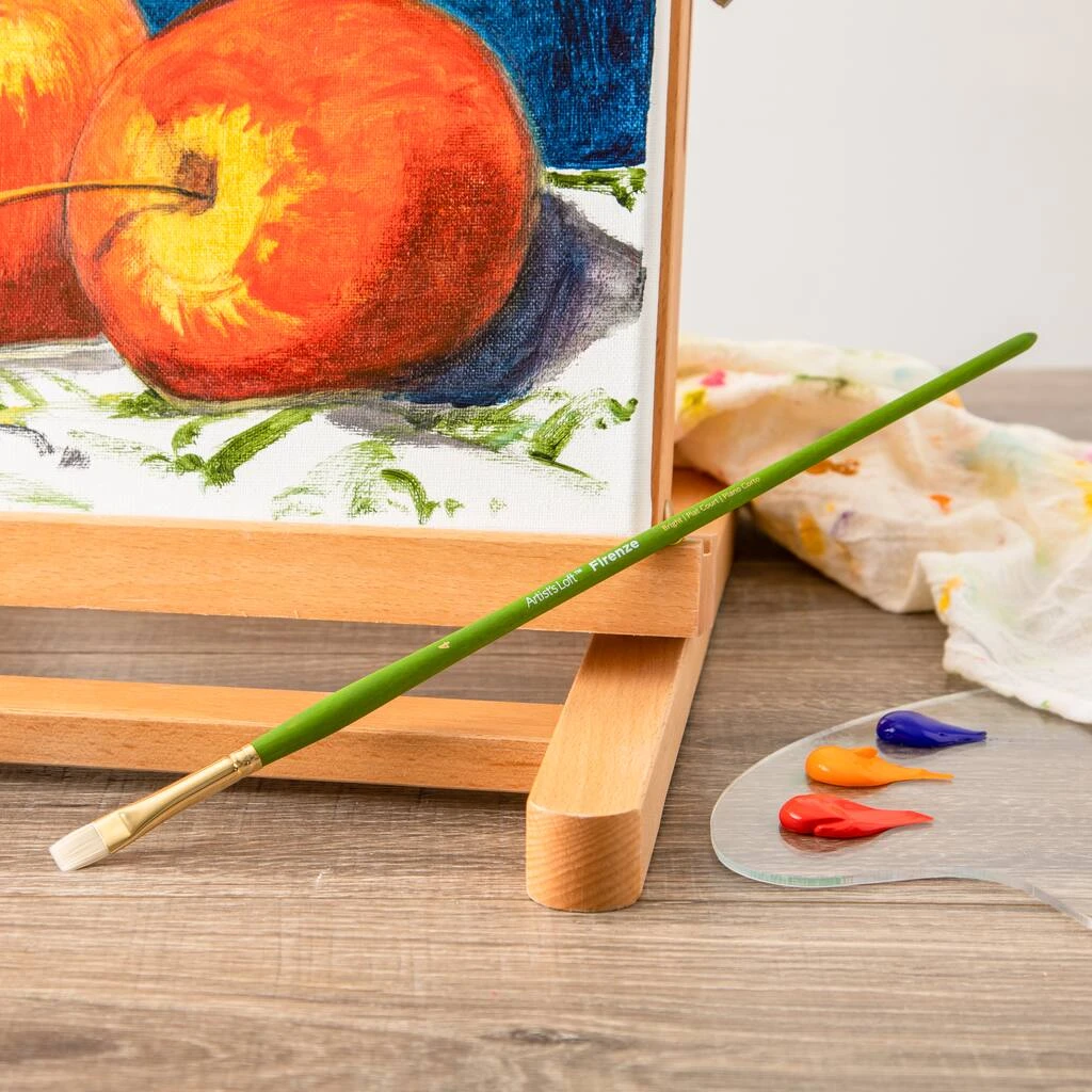 Budget 🛒 12 Pack: Firenze Long Handle Bright Brush by Artist's Loft™ by Artists Loft 😀 - Image 2