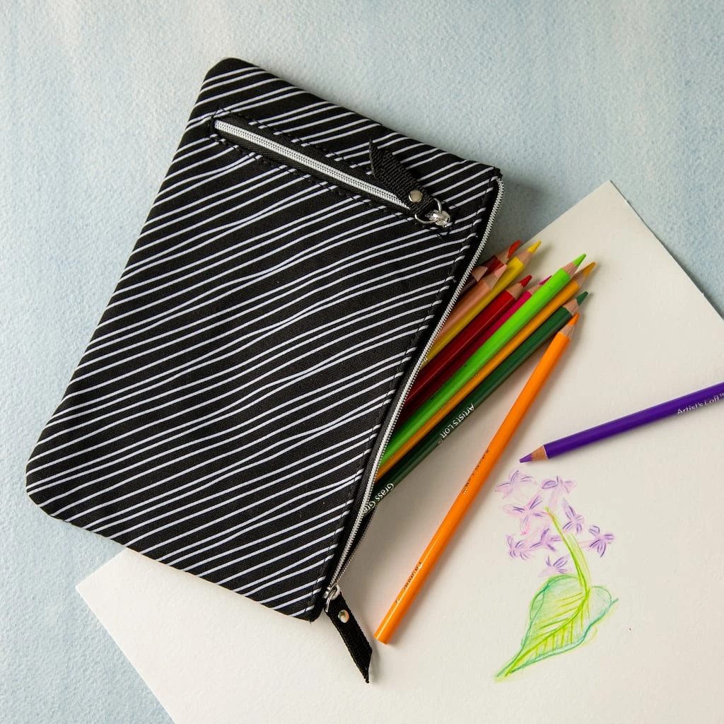 Cheapest ✔️ 6 Pack: Chevron Canvas Pencil Pouch by Artist's Loft® by Artists Loft ✔️ - Image 2