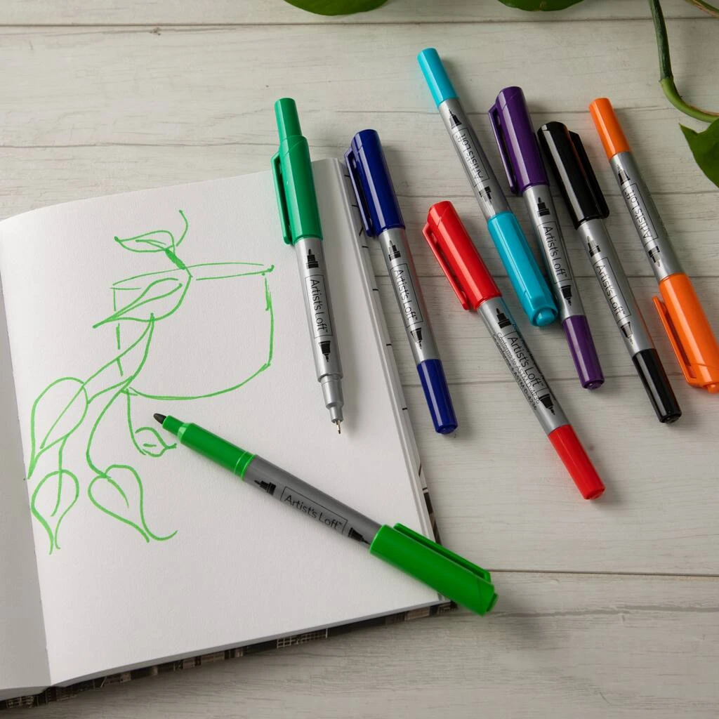 Outlet ✔️ 12 Packs: 8 ct. (96 total) Dual Tip Permanent Markers by Artist's Loft™ by Artists Loft ❤️ - Image 2