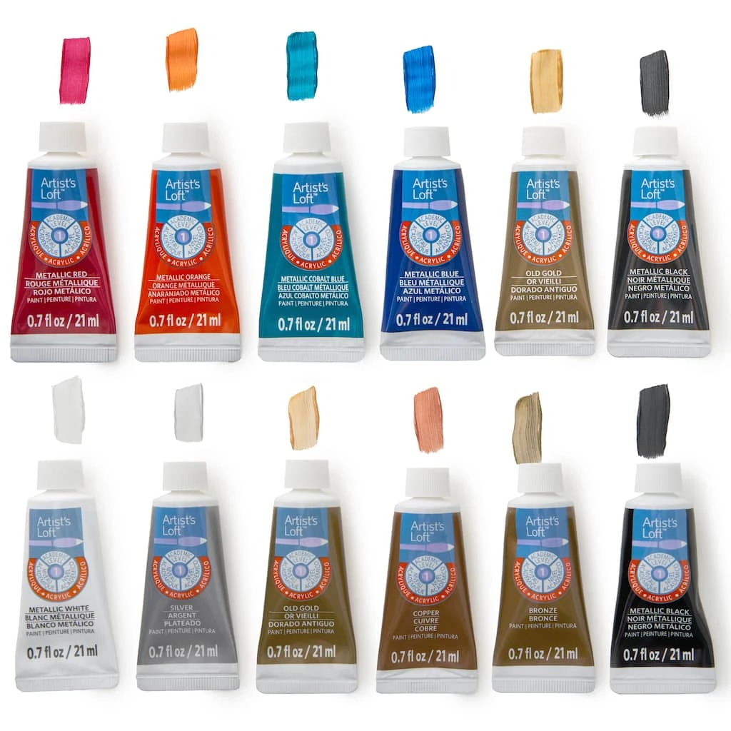 Cheap ⌛ 12 Packs: 24 ct. (288 total) Metallic & Neon Acrylic Paint Set by Artist's Loft™ by Artists Loft 🔥 - Image 4