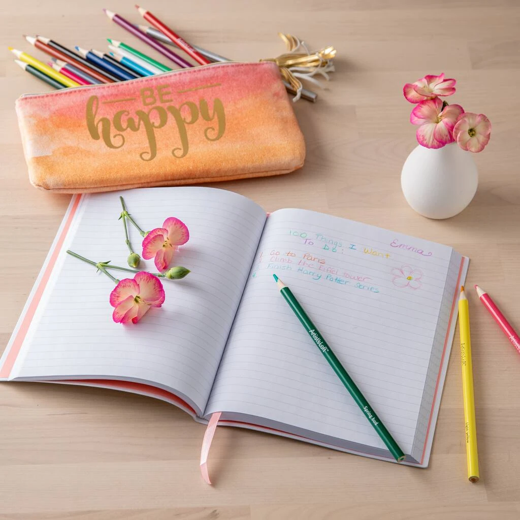 New ❤️ 8 Pack: Be Happy Lined Journal by Artist's Loft™ by Artists Loft 🎉 - Image 2