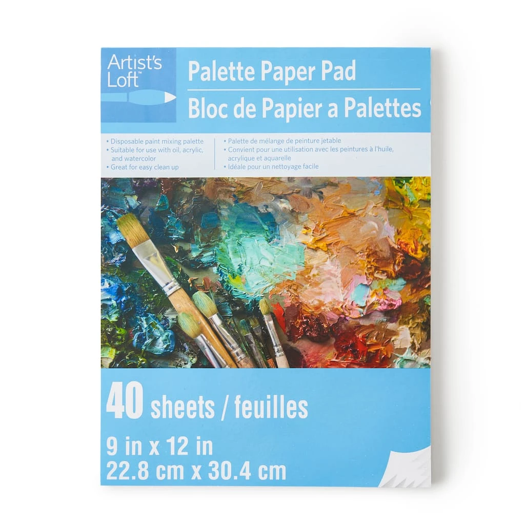 Coupon 😀 12 Pack: Paper Palette Pad by Artist's Loft®, 9" x 12" by Artists Loft 🌟