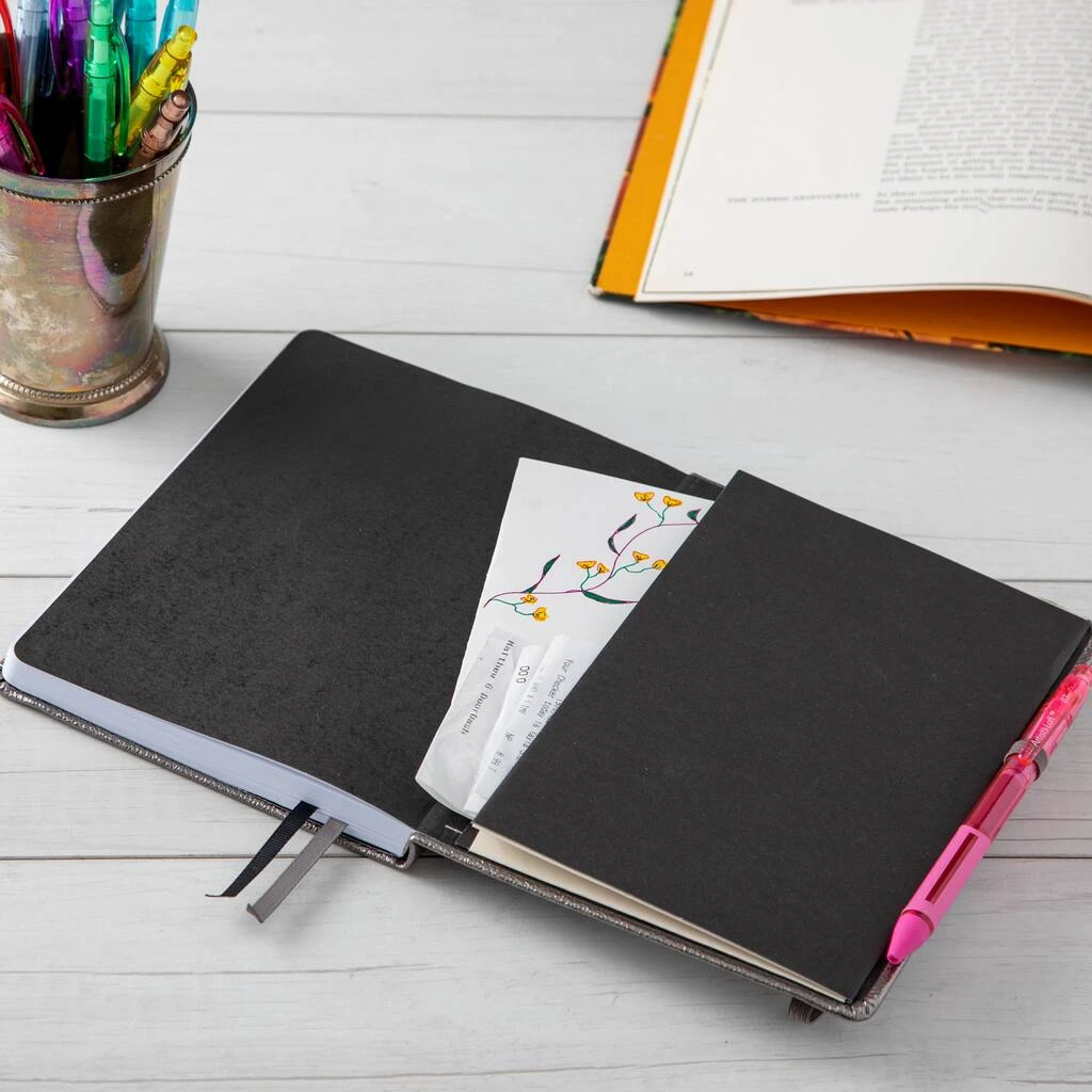 Promo ⌛ 12 Pack: Metallic Gray Premium Hardcover Dot Journal by Artist's Loft™, 6" x 8" by Artists Loft 😉 - Image 2